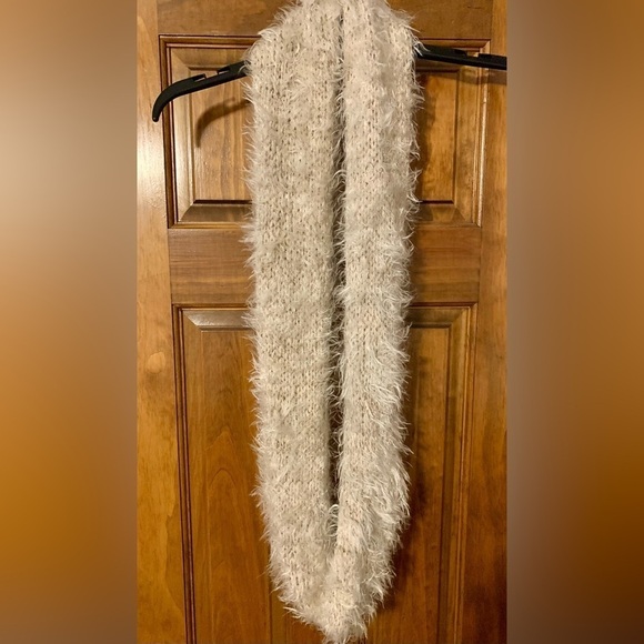 Collectioneighteen Soft Cream with Silver Sparkles Infinity Scarf - Picture 1 of 2